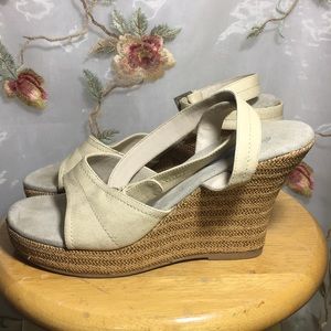 ✨Blue Suede Shoes Wedge Sandals